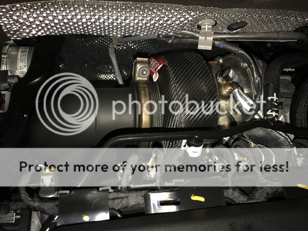 Stock DP and space between the engine bay heat shield.